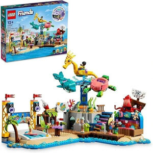 LEGO Friends Beach Amusement Building Toy Set, Wave Machine and Shooting Gallery
